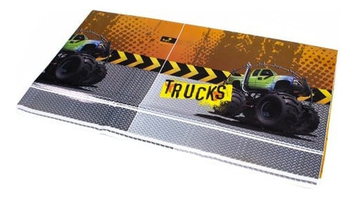 Mantel Monster Truck 210×120 Cms Cotillón Cumpleaños 