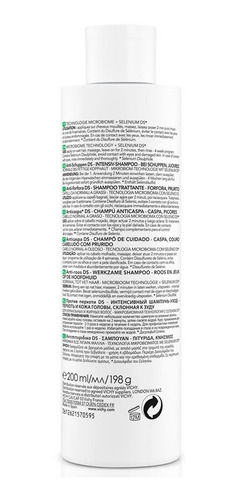 Shampoo Vichy Dercos Thechnique Anticaspa Cabello Normal a Graso en botella de 200mL por 1 unidad