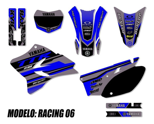 Kit De Calcos Gráfica Yamaha Ttr 230 2006/18 - Mate Grueso!