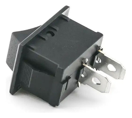10 Chave Tic Tac Retangular Preta On-off 2 Ter 2 Posições Cor Preto