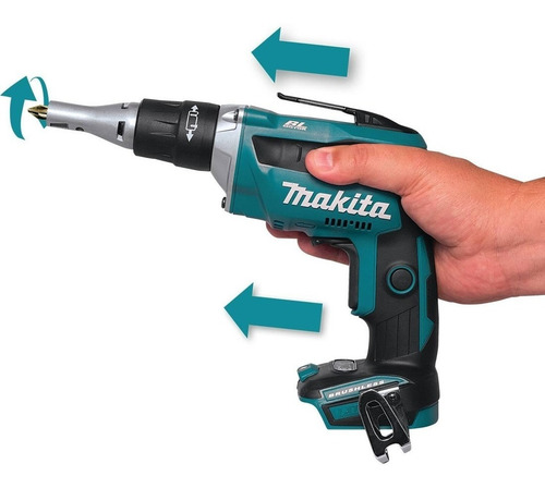 Imagem 4 de 5 de Parafusadeira P/ Gesso Drywall 18v Dfs452z Makita S/ Bateria