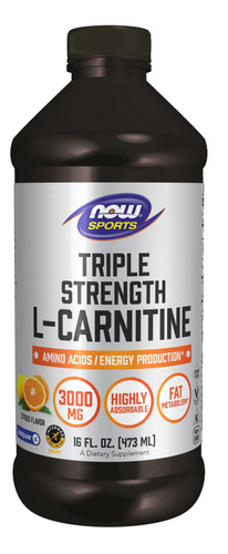 L-carnitine Triple Strength 3000 Mg 16 Onzas Líquidas Now