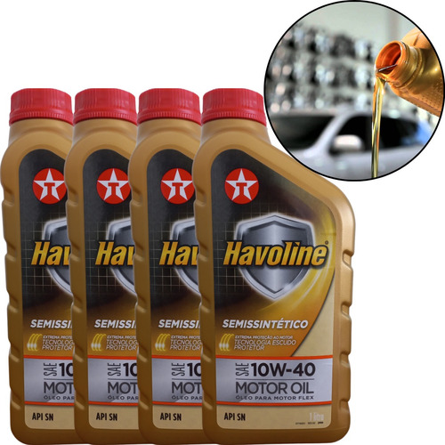 4 Litros Óleo De Motor Semi-sintético 10w40 Havoline Texaco