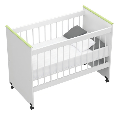 Combo Infantil Mosconi Cuna María + Placard + Cómoda Color Blanco
