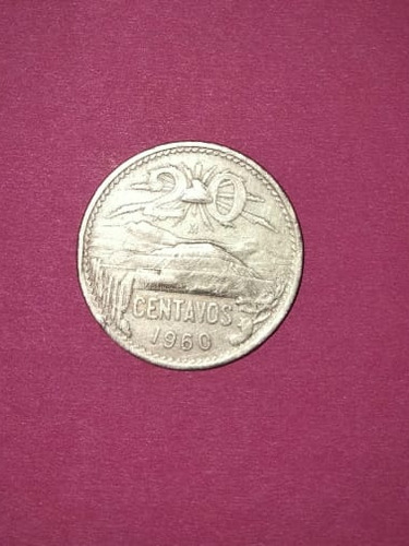 Moneda Mexicana De Colección De 20 Centavos De 1960.