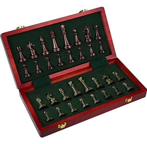 Juego De Ajedrez 12 Pulgadas Con Tablero De Ajedrez De Mader