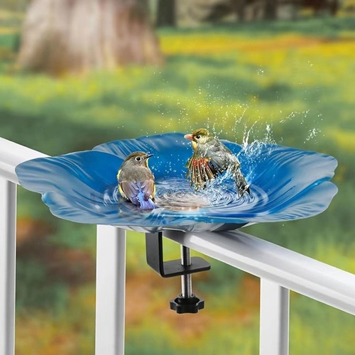 Bandeja Para Comedero De Pájaros Con Barandilla De Terraza