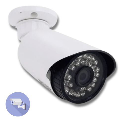 Câmera Bullet Vigilância Ahd Lente 3.6mm Ejcf Branca Full Hd