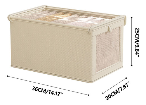 Caja De Almacenamiento De Ropa De Tela Visible Con Ventana Y