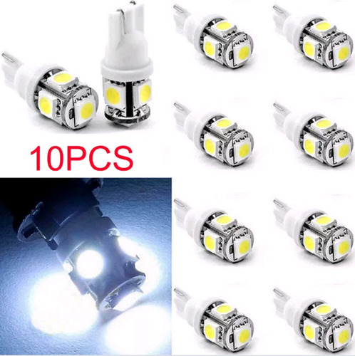 Led T10 Pellizco (oferta Kit De 10 Piezas Blancos) /e