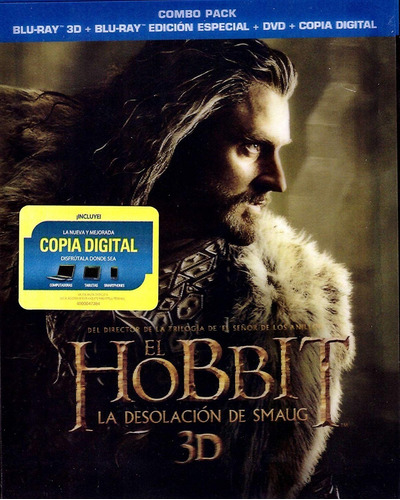 El Hobbit La Desolación De  Bluray 3d + Bluray + Dvd (nuevo)