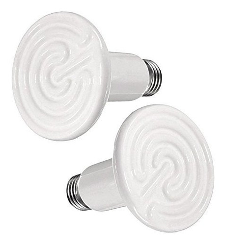 Omaykey 75w 2 Pack Ceramic Heat Lamp Bulb, Infrared Reptile