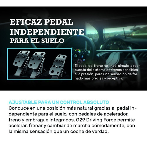 Imagen 5 de 6 de Volante Logitech G29 Pedalera Ps4 Ps3 Profesional Racing
