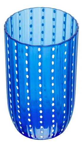 6 Copos Altos De Acrílico Orquídea Azul 450ml Wolff