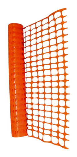 Malla Plástica De Seguridad Naranja 1x20m 100gr/m²