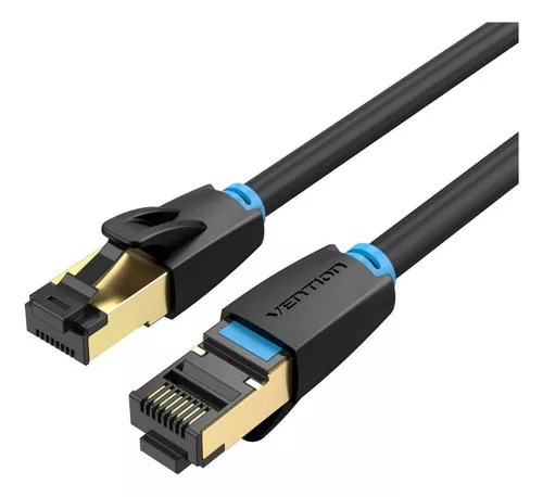  VENTION Cable Ethernet Cat 8, cable Cat8 de alta velocidad de  40 Gbps 2000 Mhz 28 AWG, cable de red para juegos, cable de conexión S/FTP  chapado en oro, cable LAN