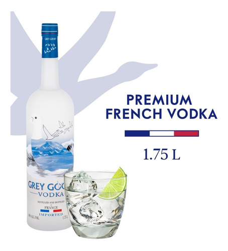Vodka Grey Goose 1750ml Botellon Magnum En Estuche