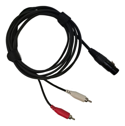 Cable De Audio Auxiliar Xlr Hembra Aereo A Plug Rca Machos 