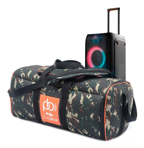 Imagem 1 de 10 de Case Bolsa Bag Jbl Partybox 310 Camuflada Resistente À Agua