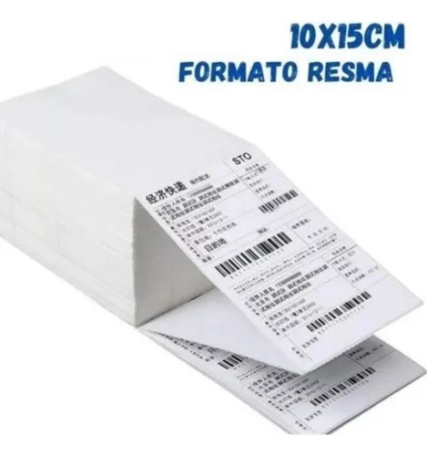 5000 Etiqueta 10x15 Cm Térmica Serrilha Resma Cor Branco