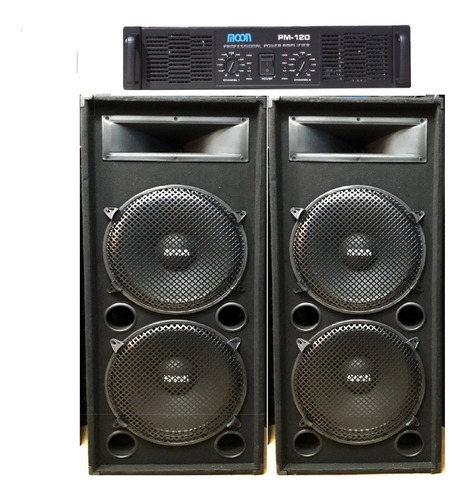 2 Columna Doble 15 2000w /driver1p.mas Potencia Moon Pm-120!