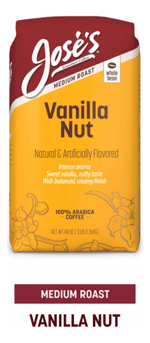 Joses Cafe En Grano Vanilla Nut 1 Bolsa De 1.36 Kg