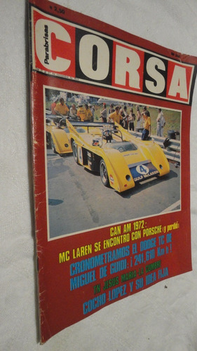 Revista Corsa Nº 344- 1972 - Can Am - Cocho Lopez - Mc Laren