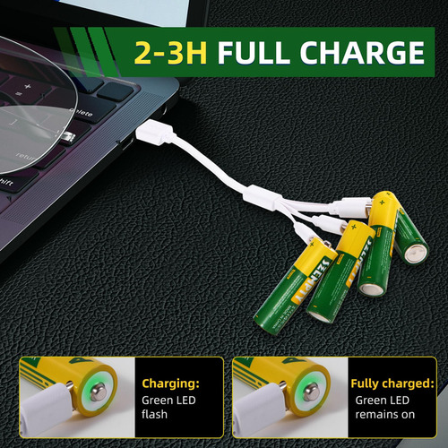 Pilas Recargables Baterías Recargables Usb Szempty Aa, Paque
