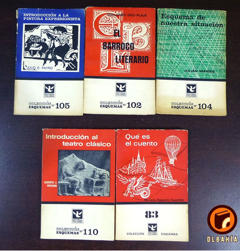 Lote 5 Libros Coleccion Esquemas Editorial Columba