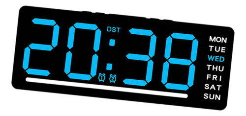 Reloj Digital Reloj Led Cinco Niveles De Brillo Número Azul
