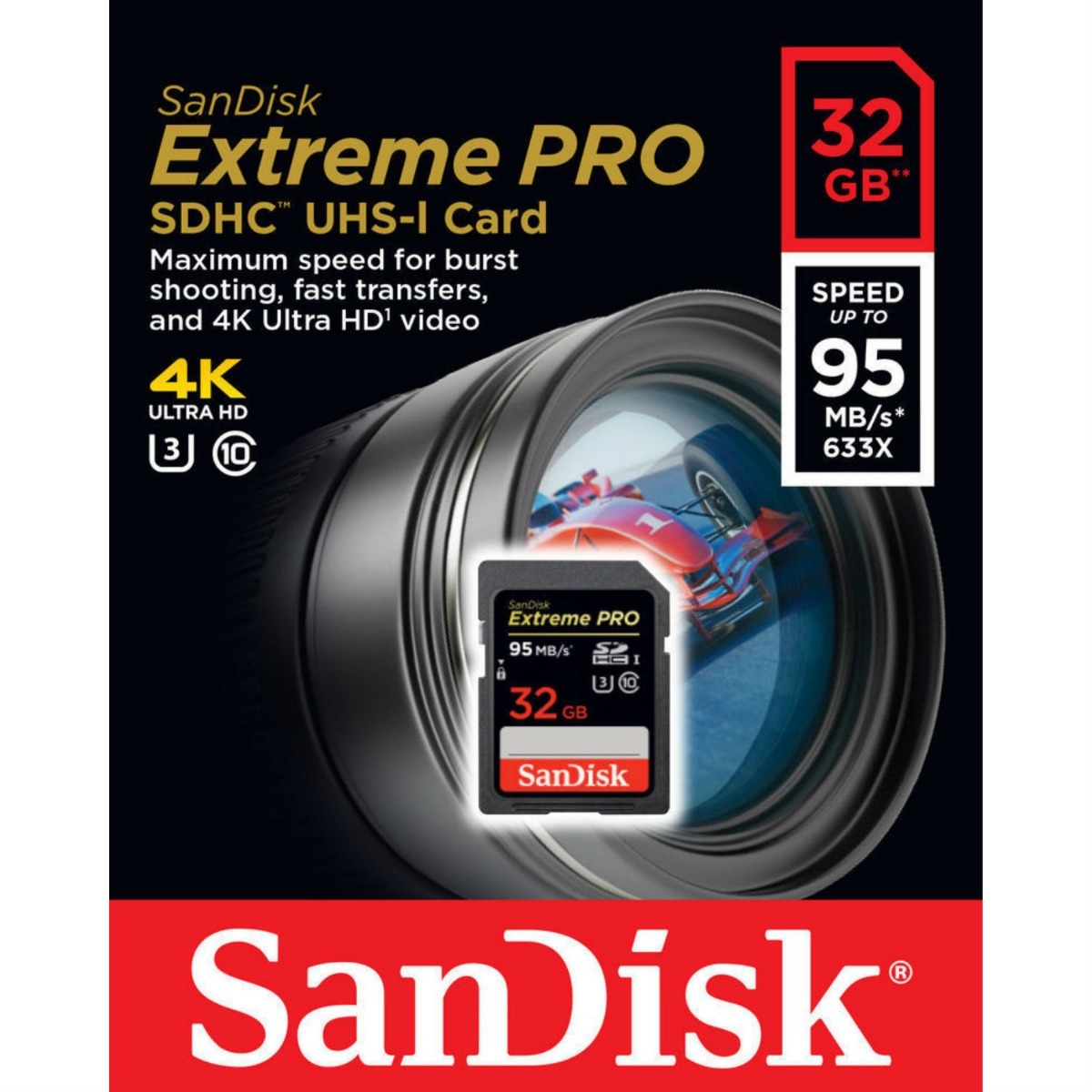 Memoria Sd Sandisk Extreme Pro 32gb 95mb/s 4k U3 Original | Cuotas sin