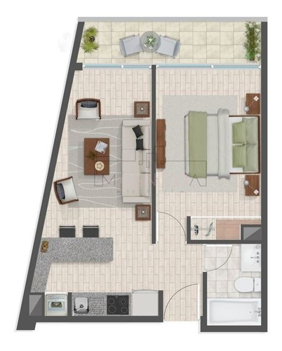 Imagen 8 de 12 de Departamento En Venta De 1 Dorm. En Santiago