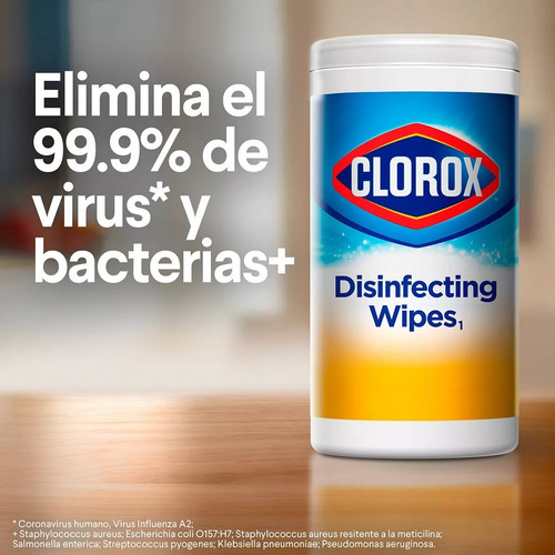 Clorox Toallas Desinfectantes 5 Botes Con 85 Toallitas C/u