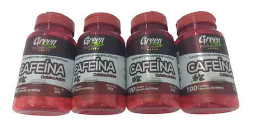 comprar Suplemento Termogênico Cafeína 100 Cápsulas Kit Com 4 Potes