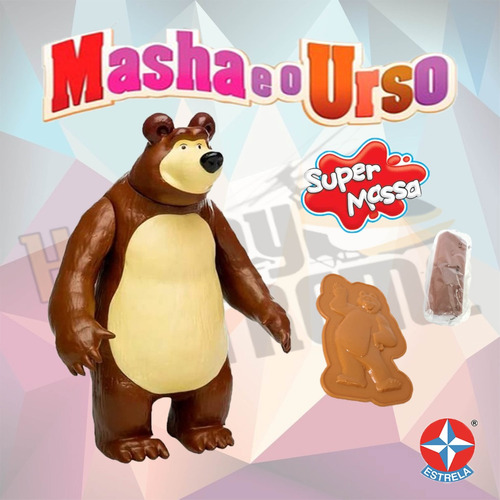 Masha E O Urso Conjunto Super Massa Boneco Urso - Estrela