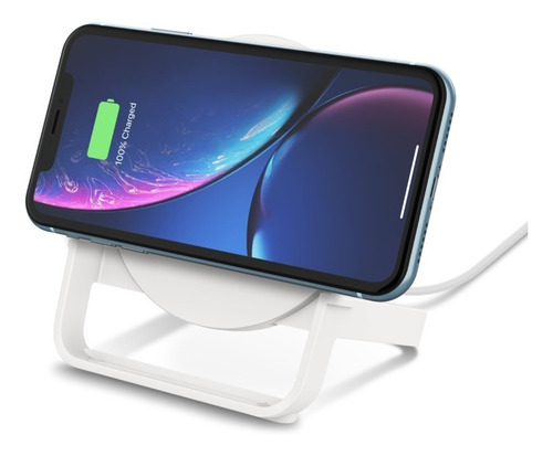 Imagen 2 de 10 de Cargador Inalambrico Belkin Stand 10w Qi Ios Android Blanco