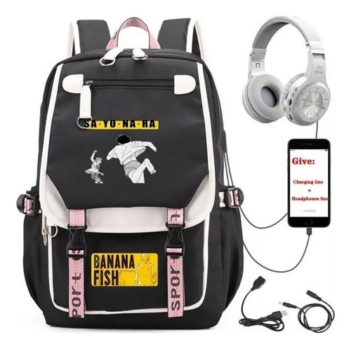 Mochila De Anime Banana Fish Mochila Escolar Para Niños Y Ni Color 07