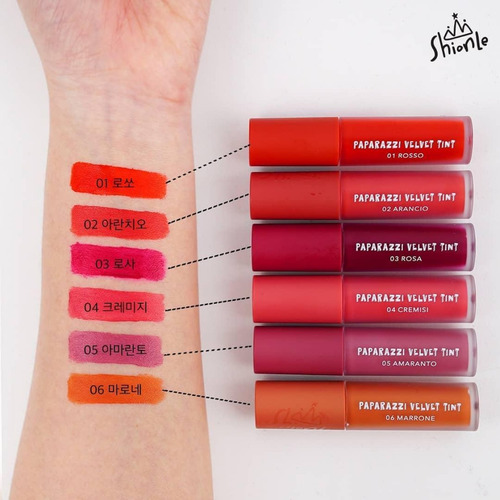 Batom Coreano Tint Matte - Shionle Velvet Tint