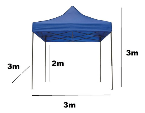 Imagen 3 de 7 de Toldo 3x3 Lona Impermeable Toldos Retractiles Toldo Araña