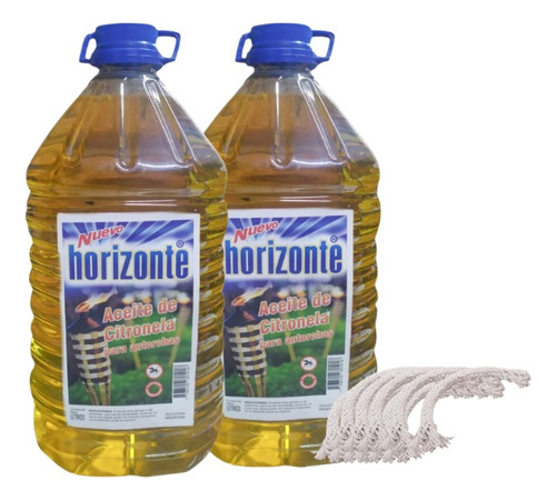 20 Mechas Antorcha 10mmx20cm - 10 Litros Aceite Citronela