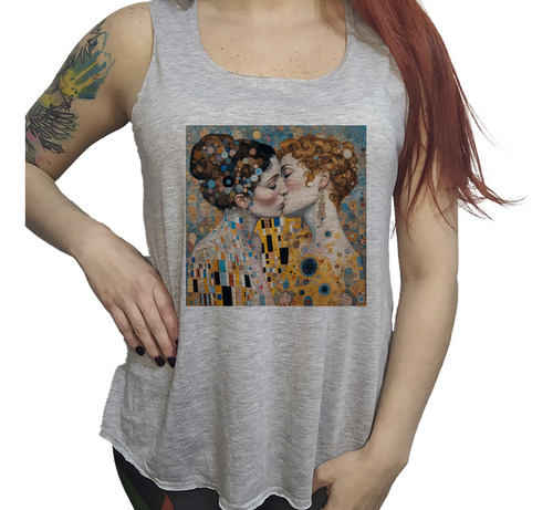 Musculosa Dama Klimt Reversion Del Cuadro Orgullo Gay M2