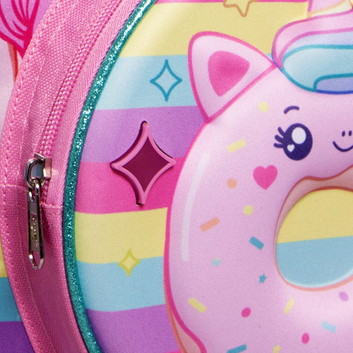 Kit Mochila Mis Pastelitos Lonchera Lap Kinder Original Rosa Rosa