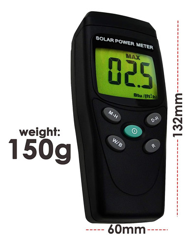 Medidor De Potencia Solar Digital Portátil (piranómet...