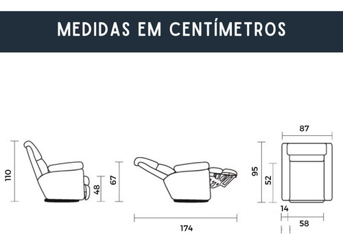 Poltrona Do Papai Reclinável Em Suede Azul E Reclinação Manual Damie Poltronas