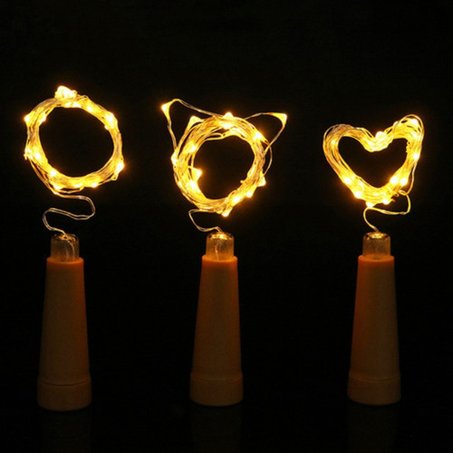 Guirnalda De Luces Led Con Forma De Botella De Corcho, 6 Uni