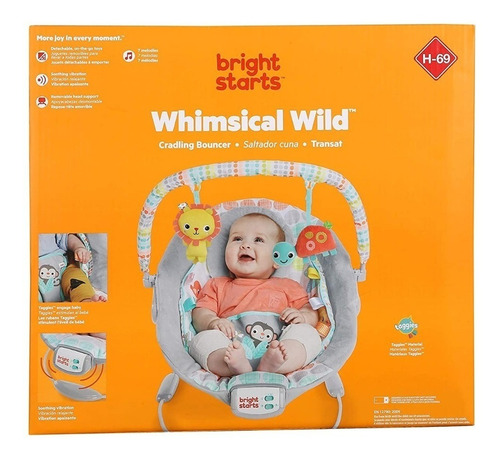 Imagen 10 de 10 de Bouncer Silla Bright Starts Whimsical Wild Musical