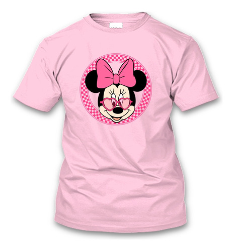 Playera Minnie Mouse Cara Lentes Todas Las Tallas