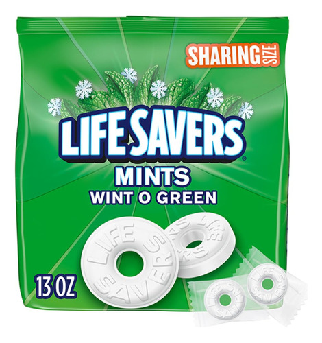 Life Savers Wint-o-green Breath Mints - Caramelo Duro, Taman