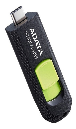 Imagen 3 de 3 de Memoria Usb Tipo C Adata Uc300 128gb Retráctil Negro/verde