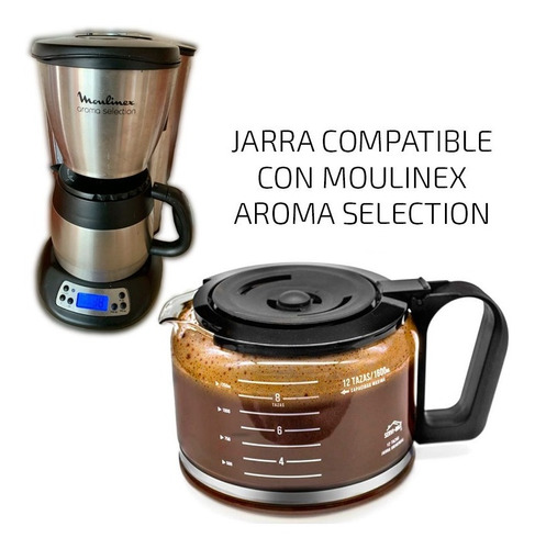 Jarra Compatible Con Cafetera Moulinex Aroma Selection